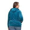 DAMSKA WELUROWA BLUZA Z KAPTUREM OBD3300-101